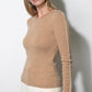 Greylin "Clementine" Whip Stitch Knit Top-Light Camel