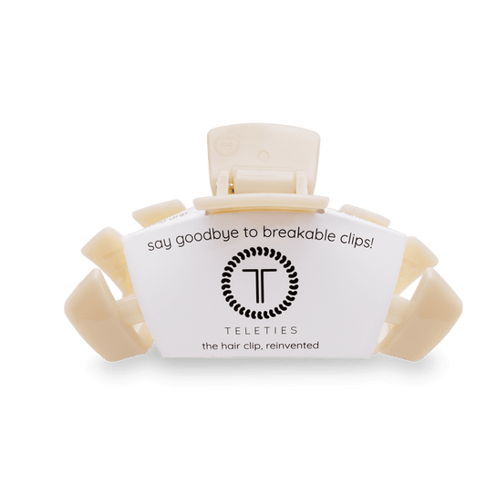 Teleties Classic Tiny Claw Hairclip-Almond Beige
