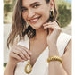 Brighton Athena Scalloped Hinged Bangle-Gold