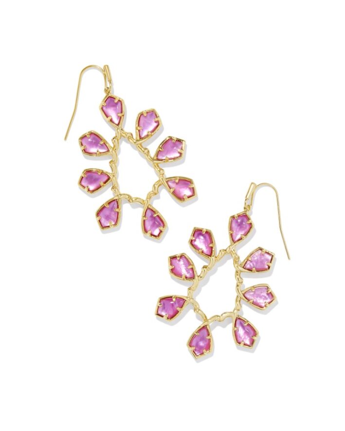 Kendra Scott Camry Open Frame Earrings-Gold Azalea Illusion