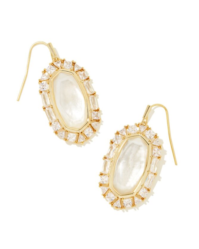 Kendra Scott Elle Crystal Frame Drop Earring-5 Colors