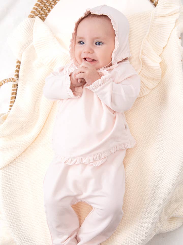 Bei Bei 3pc. Bamboo Set w/Ruffle-Petal Pink