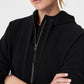 Spanx AirEssentials Full Zip Hoodie- Very Black