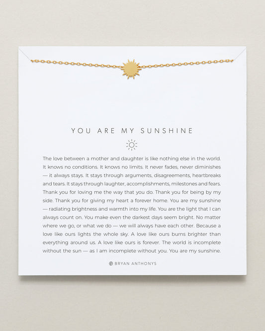 Bryan Anthonys "You Are My Sunshine" Icon Necklace-Gold