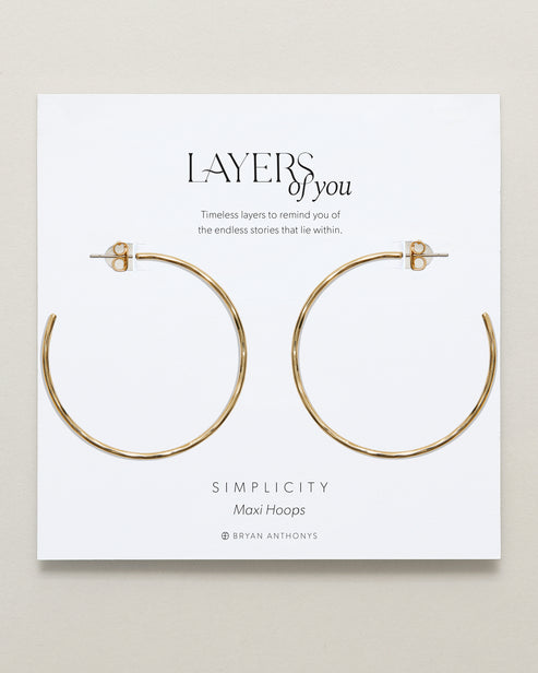 Bryan Anthonys "Simplicity" Maxi Hoops-Gold