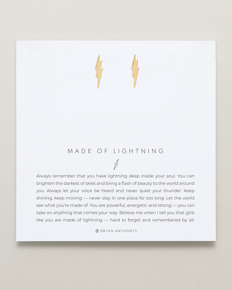 Bryan Anthonys "Made of Lightning" Earrings-Gold