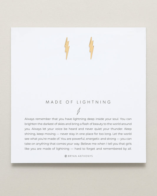 Bryan Anthonys "Made of Lightning" Earrings-Gold