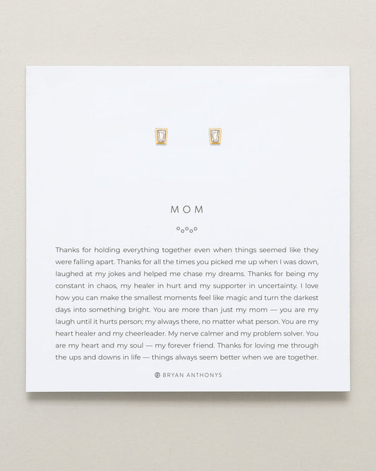 Bryan Anthonys "Mom" Baguette Studs-Gold
