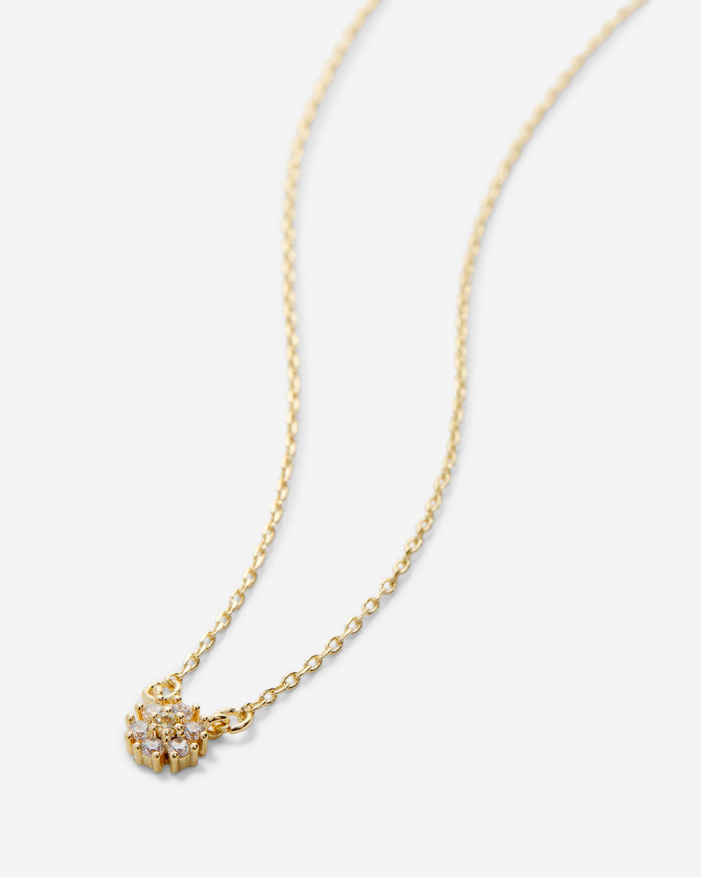 Bryan Anthonys "Bloom" Dainty Necklace-Clear-Gold