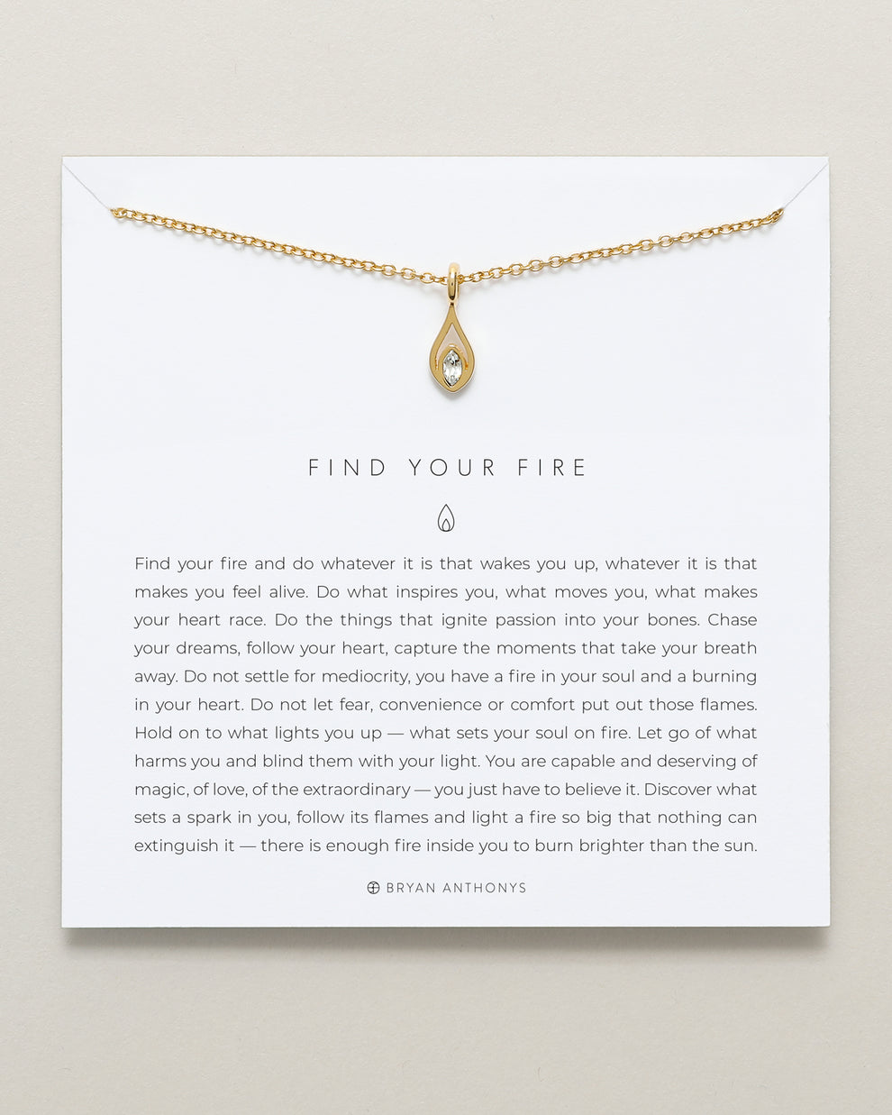 Bryan Anthonys "Find Your Fire" Necklace-Gold