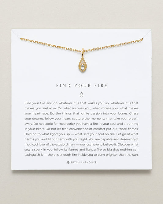 Bryan Anthonys "Find Your Fire" Necklace-Gold