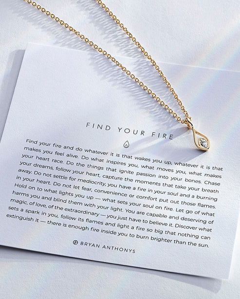 Bryan Anthonys "Find Your Fire" Necklace-Gold