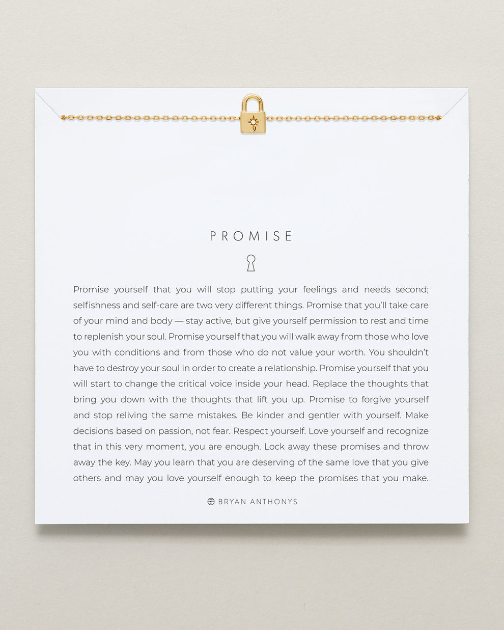 Bryan Anthonys "Promise" Necklace-Gold