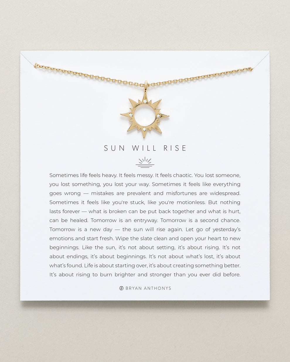 Bryan Anthonys "Sun Will Rise" Necklace-Gold