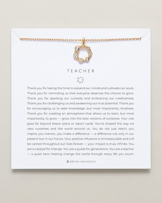 Bryan Anthonys "Teacher" Necklace-Gold