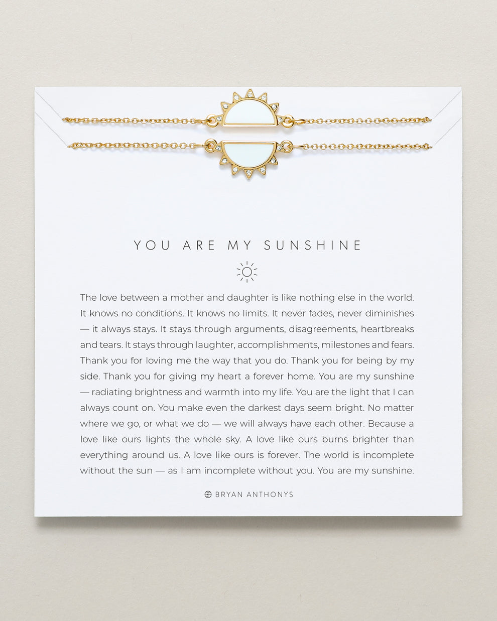 Bryan Anthonys "You Are My Sunshine" Necklace Set-Gold