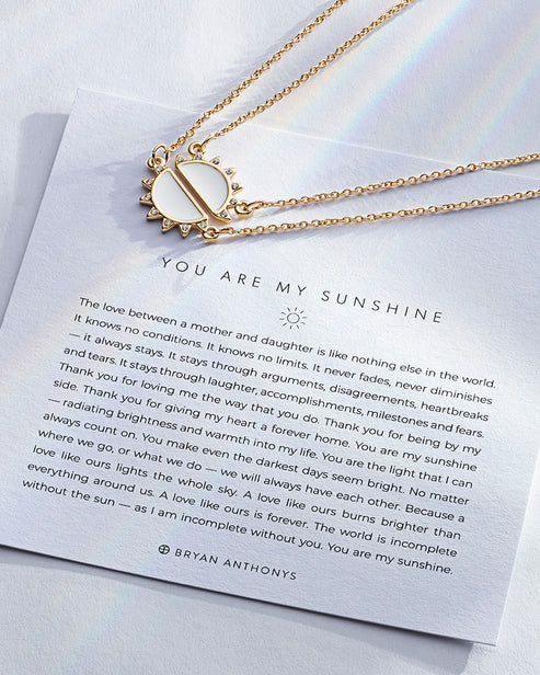 Bryan Anthonys "You Are My Sunshine" Necklace Set-Gold