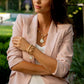 Capucine de Wulf “Love” Petite Hinged Bangle-Gold