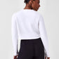 Spanx AirEssentials Cropped Long Sleeve Top-Powder