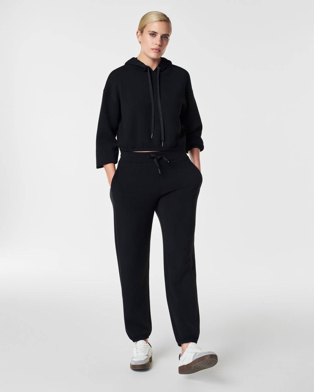 Spanx AirEssentials Cinched Hoodie- Very Black