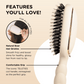 Teleties Full Sized Boar Bristle Hair Brush - Tan