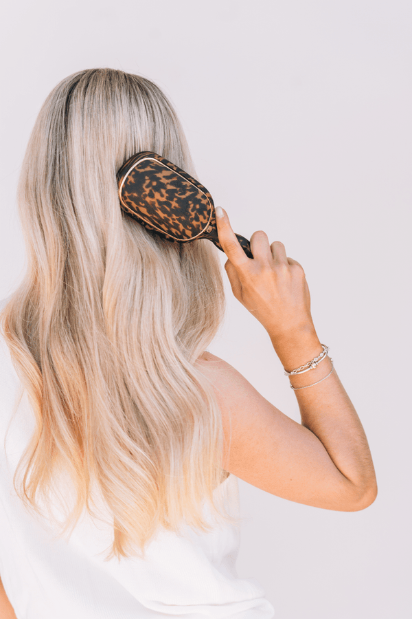 Teleties Full Sized Boar Bristle Hair Brush - Tortoise