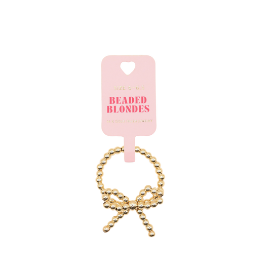 Beaded Blondes "Gold Bow" Ring