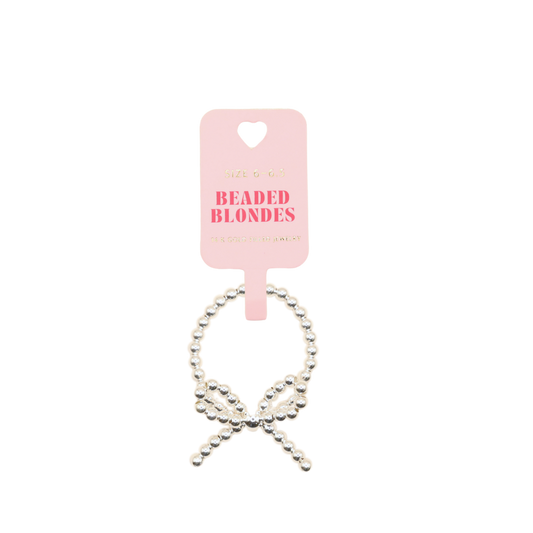 Beaded Blondes "Silver Bow" Ring