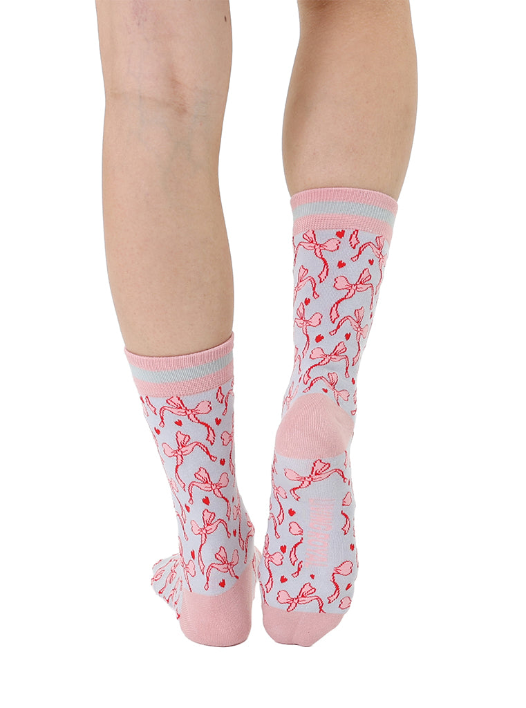 Living Royal Women's Bamboo Crew Socks - Bow