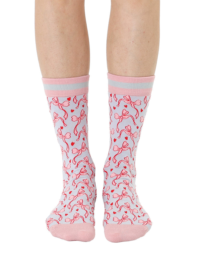 Living Royal Women's Bamboo Crew Socks - Bow