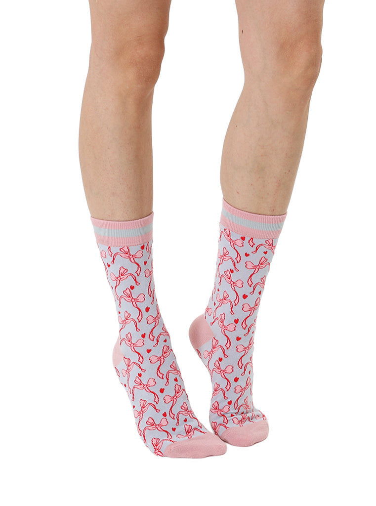 Living Royal Women's Bamboo Crew Socks - Bow