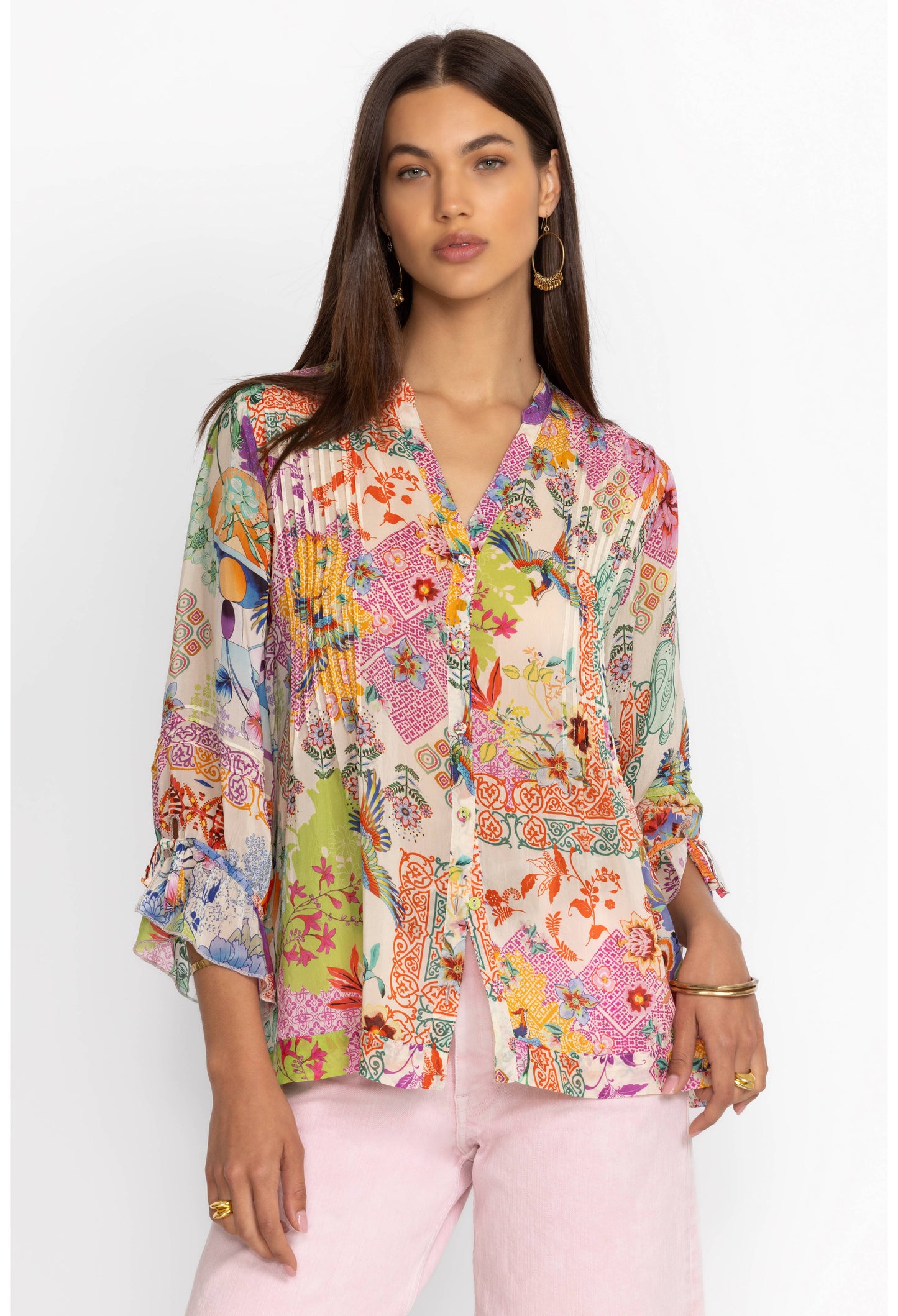 Johnny Was Vacanza Blouse-McDreamer Print