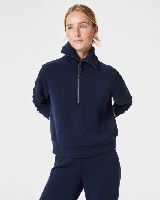 Spanx AirEssentials Half Zip-Timeless Navy