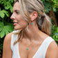Capucine de Wulf “Berry Clover” Hoop Earrings with Double Sided Charm - Turquoise