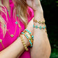 Capucine de Wulf “Berry Clover” Link Bracelet, 7"+2" - Turquoise