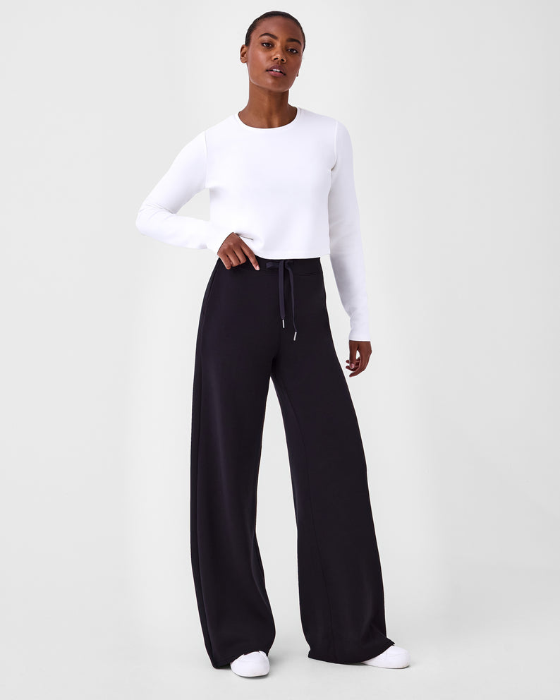 Spanx AirEssentials Cropped Long Sleeve Top-Powder