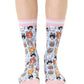Living Royal Women's Bamboo Crew Socks - Cats