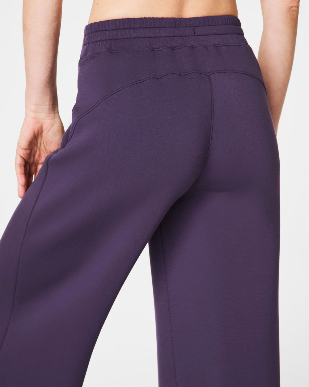 Spanx Air Essentials Wide Leg Pant-Aubergine