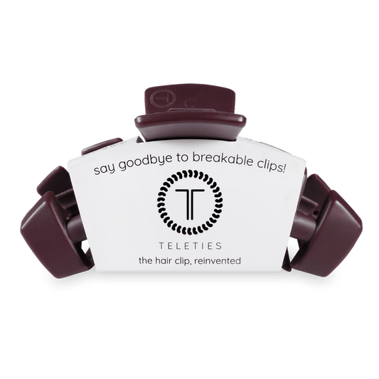 Teleties Classic Medium Claw Hairclip-Burgundy Bliss