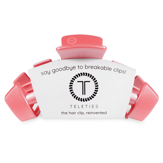 Teleties Classic Small Claw Hairclip-Calming Coral