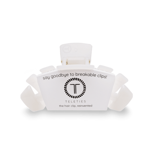 Teleties Classic Small Claw Hairclip-Coconut White