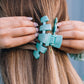 Teleties Classic Medium Claw Hairclip-Totally Turquoise