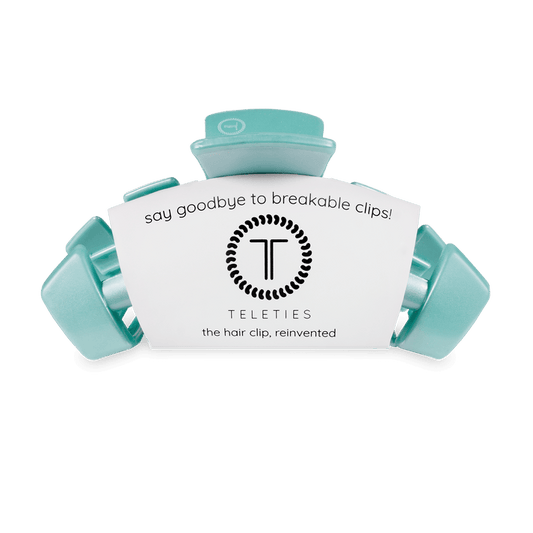 Teleties Classic Medium Claw Hairclip-Totally Turquoise