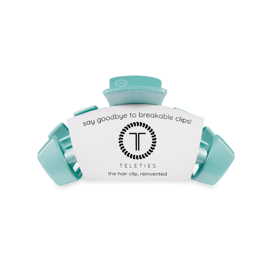Teleties Classic Tiny Claw Hairclip-Totally Turquoise