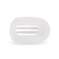 Teleties Medium Flat Round Hairclip- Coconut White