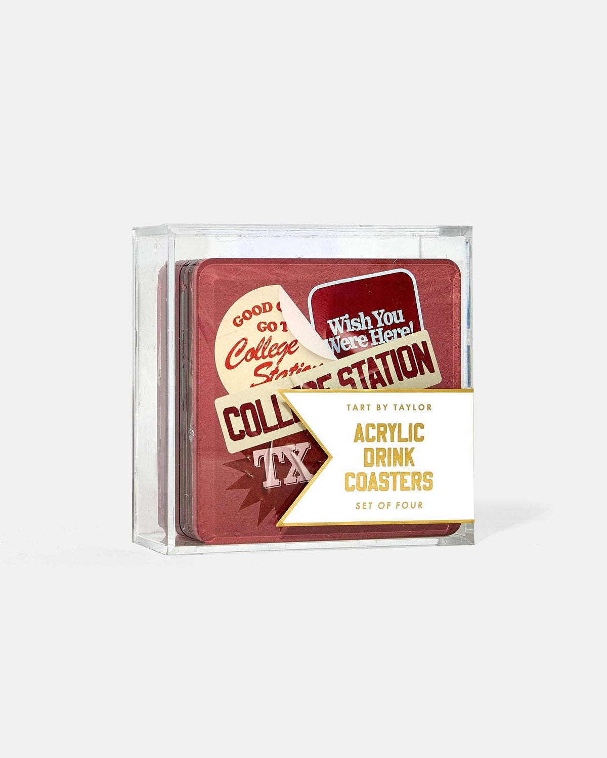 Tart College Station Coasters | Tailgate Collection - Set of 4