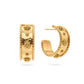 Capucine de Wulf “Berry” Classic Small Hoop Earrings-Hammered Gold