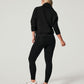 Spanx AirEssentials Half Zip-Very Black