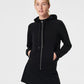 Spanx AirEssentials Full Zip Hoodie- Very Black