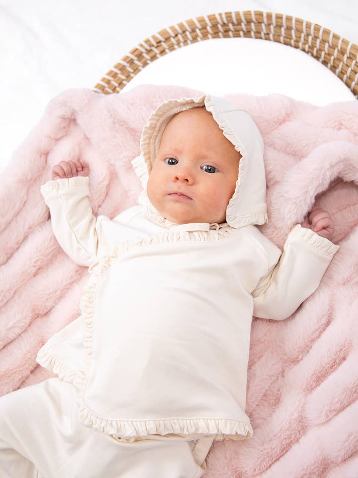 Bei Bei 3pc. Bamboo Set w/Ruffle-Cream